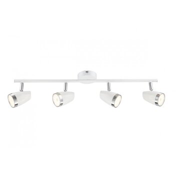 Barre de spots Globo LED Blanc, 4 lumières