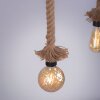 Suspension Leuchten-Direkt ROPE Brun, Noir, 2 lumières