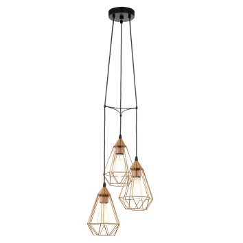 Lampe suspendue Eglo TARBES Noir, 3 lumières