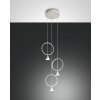 Suspension Fabas Luce Sirio LED Blanc, 3 lumières