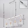 Suspension Koler Bois clair, Blanc, 4 lumières