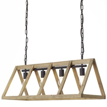 Suspension Brilliant Matrix Wood Bois clair, 4 lumières