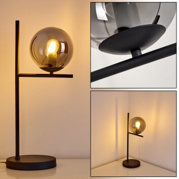 Lampe à poser Hogatza Noir, 1 lumière