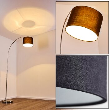 Lampadaire Wiby Nickel mat, 1 lumière