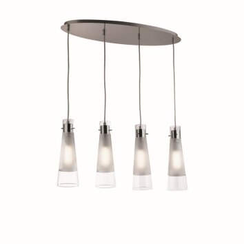 Suspension Ideal Lux KUKY Chrome, 4 lumières