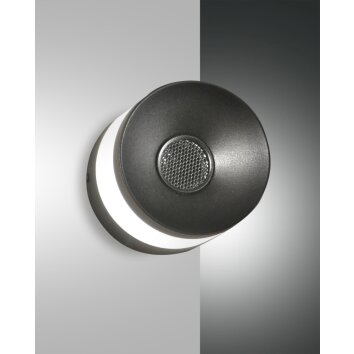 Applique murale Fabas Luce Billie LED Noir, 1 lumière