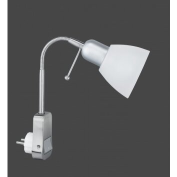 lampe à prise électrique Trio 8901 Nickel mat, 1 lumière