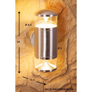 Applique extérieure Konstsmide Transparent, 2 lumières