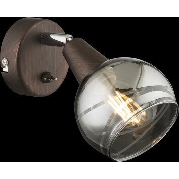 Applique murale Globo Isla LED Bronze, 1 lumière