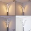 Lampadaire Bakersfield LED Noir, Blanc, 1 lumière