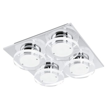 Applique ou plafonnier Eglo CISTERNO LED Chrome, 4 lumières