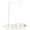 Suspension Brilliant Plow Bois foncé, Blanc, 5 lumières