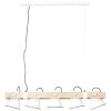 Suspension Brilliant Plow Bois foncé, Blanc, 5 lumières