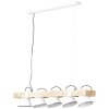 Suspension Brilliant Plow Bois foncé, Blanc, 5 lumières