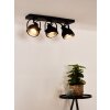 Spot de plafond Lucide CICLETA Noir, 3 lumières