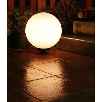 Boule lumineuse de jardin 40 cm Blanc, 1 lumière