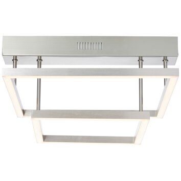 Plafonnier Brilliant Living Tunar LED Nickel mat, 1 lumière