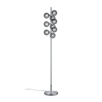 Lampadaire Trio Leuchten ALICIA Chrome, 9 lumières