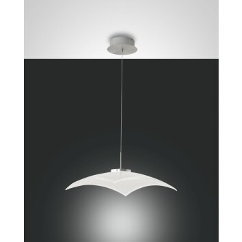 Suspension Fabas Luce Desus LED Nickel mat, 1 lumière