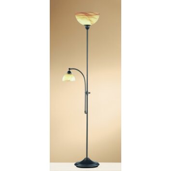 Lampadaire Wofi LACCHINO Brun foncé, 2 lumières