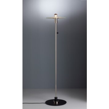 BST 23 Tecnolumen Lampadaire Nickel mat, Noir, 1 lumière