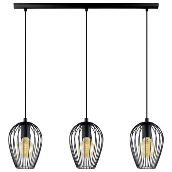 Lampe suspendue Eglo NEWTOWN Noir, 3 lumières