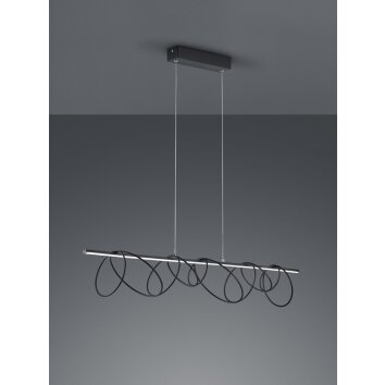 Suspension Reality Saba LED Noir, 1 lumière