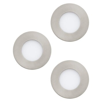 Spot encastrable Eglo FUEVA LED Nickel mat, 3 lumières