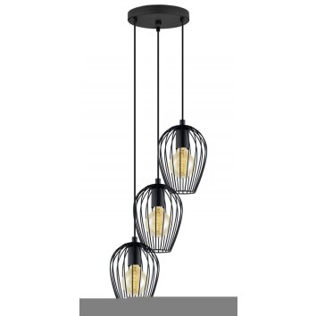 Lampe suspendue Eglo NEWTOWN Noir, 3 lumières