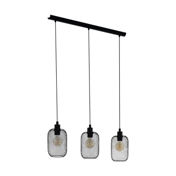 Suspension Eglo WRINGTON Noir, 3 lumières