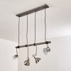 Suspension Medolden Brun, Nickel mat, 4 lumières