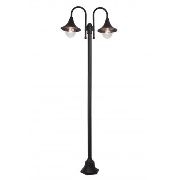 Lampadaire d'extérieur Brilliant Berna Noir, 2 lumières