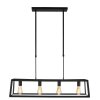 Suspension Steinhauer Mats Noir, 4 lumières