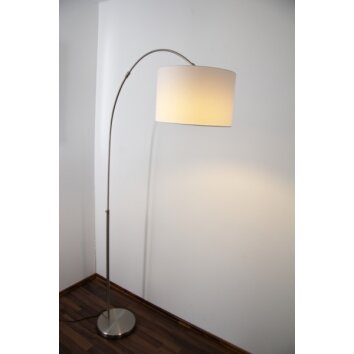 Lampadaire Trio 4611 Acier inoxydable, Nickel mat, 1 lumière