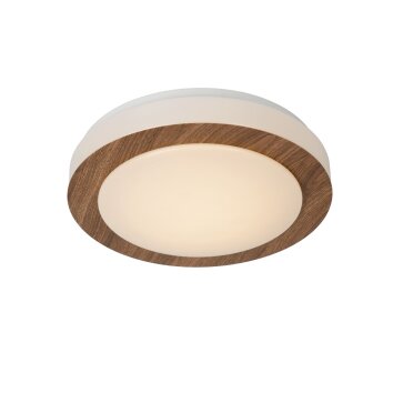 Plafonnier Lucide DIMY LED Bois foncé, 1 lumière