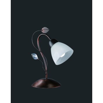 Lampe à poser Trio-Leuchten Traditio Brun foncé, Rouille, 1 lumière