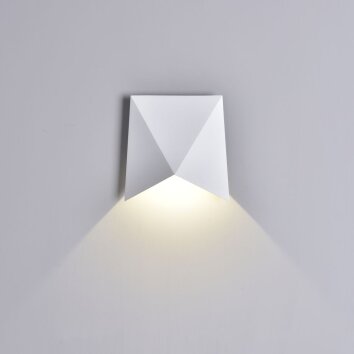 Applique murale d'extérieur Mantra TRIAX LED Blanc, 1 lumière