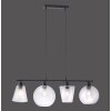 Suspension Leuchten Direkt SOPHIE Noir, 4 lumières