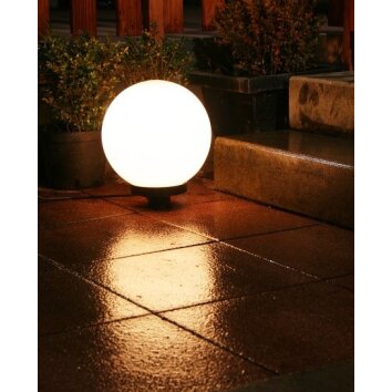 Boule lumineuse de jardin 20 cm Blanc, 1 lumière