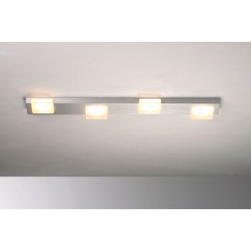 Plafonnier Bopp Lamina LED Aluminium, 4 lumières