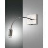 Applique murale Fabas Luce Portici LED Nickel mat, 1 lumière