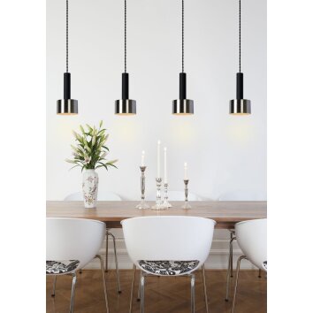 Suspension Lucide TEUN Noir, 4 lumières