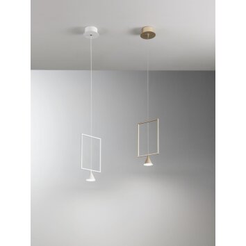 Suspension Fabas Luce Sirio LED Blanc, 1 lumière