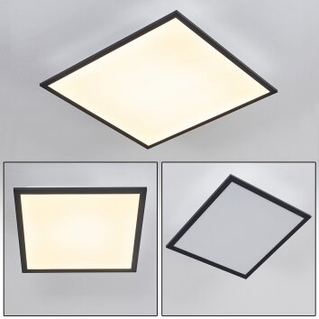 Plafonnier Salmi LED Gris, Blanc, 1 lumière