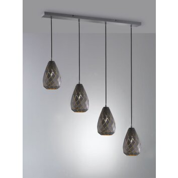 Suspension Trio ONYX Anthracite, 4 lumières