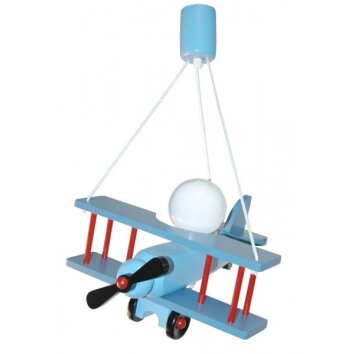 Suspension Waldi Doppeldecker Bleu, Rouge, 1 lumière