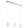 Lampe suspendue Eglo MONTEFIO 1 LED Chrome, Aspect cristal, 3 lumières