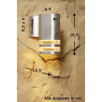 Applique murale d'extérieur Konstsmide Modena Acier inoxydable