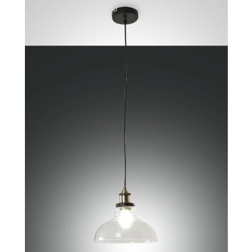 Suspension Fabas Luce Olos Noir, 1 lumière