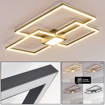 Plafonnier Narpes LED Anthracite, 1 lumière